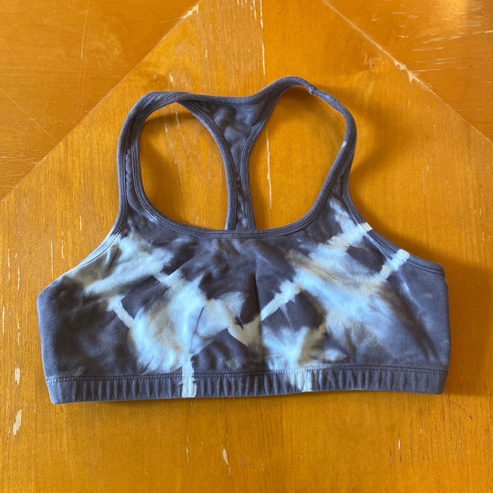 Anthropologie Electric Rose Tie Due Blue Cotton Soft Sports bra